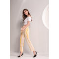 Yellow Stripe Viscose Summer Trousers